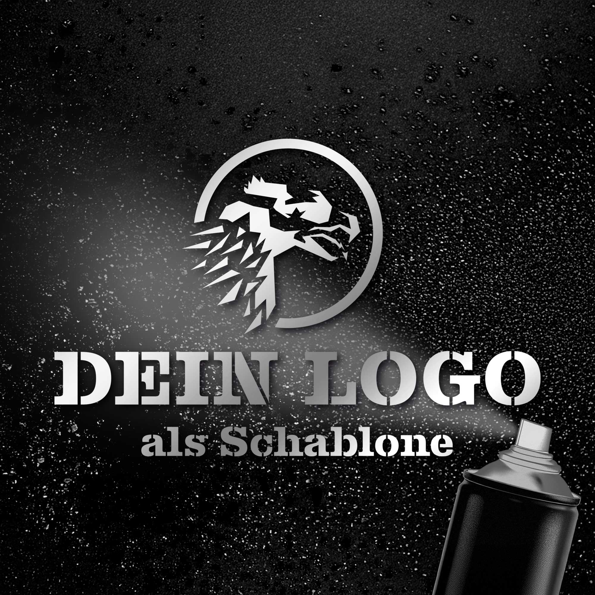 Dein Logo als Schablone. Einfach überall anbringen!