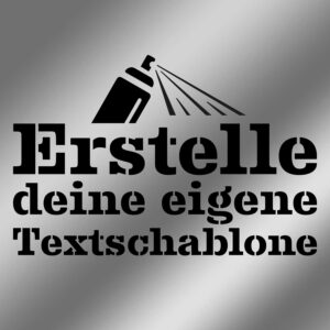 Erstelle deine eigene Textschablone Silber