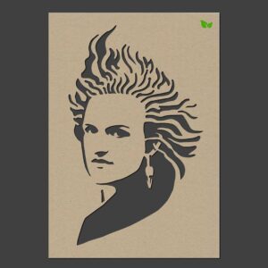 Papierschablone Portrait